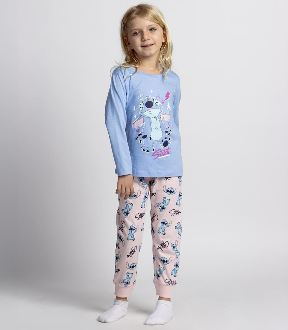 ЗИМНА ДЕТСКА ПИЖАМА 5-12 ГОД. STITCH МОМИЧЕ Cerda