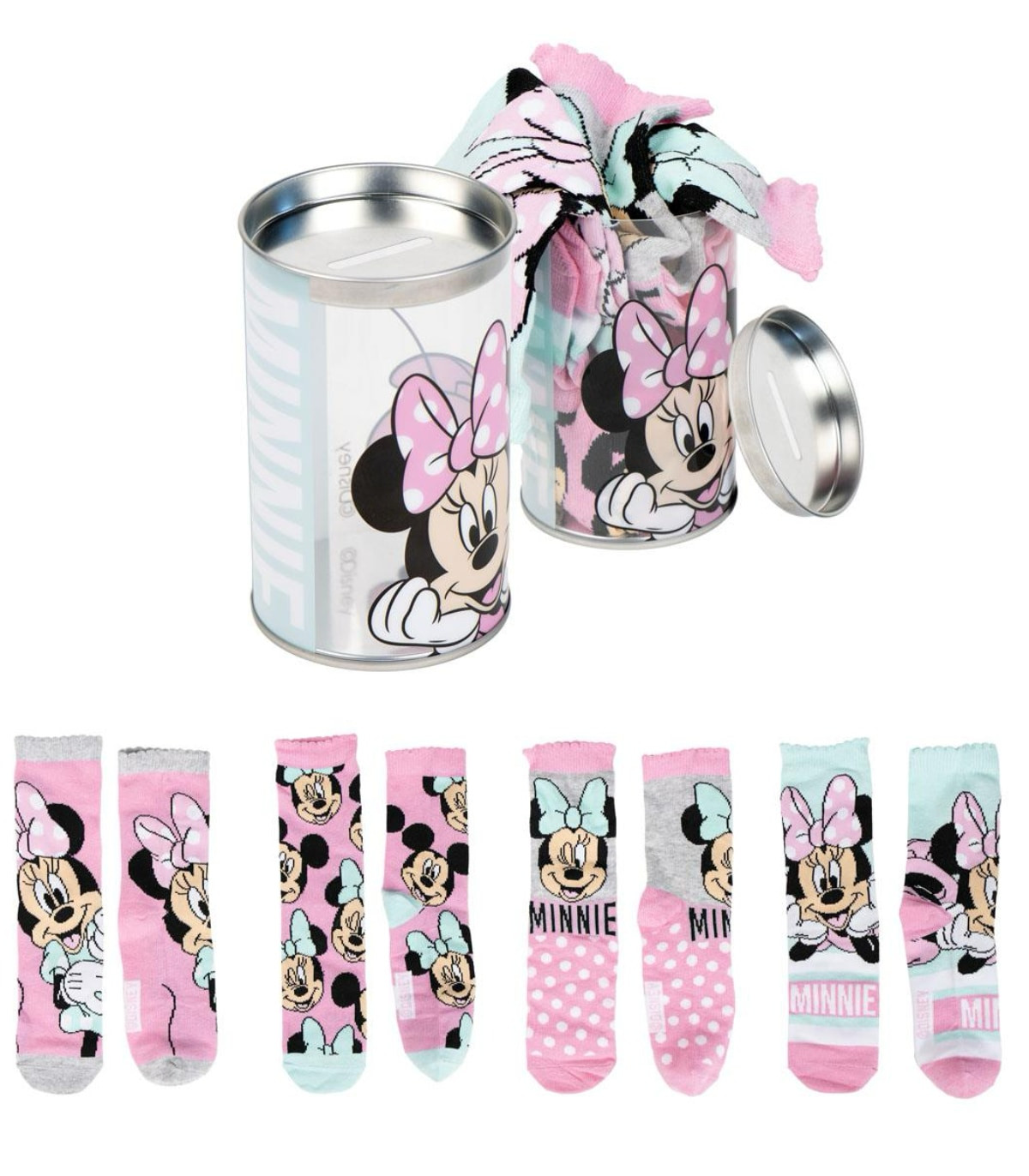 ДЕТСКИ ЧОРАПИ 4 ЧИФТА В БУРКАН 23-34 MINNIE Cerda
