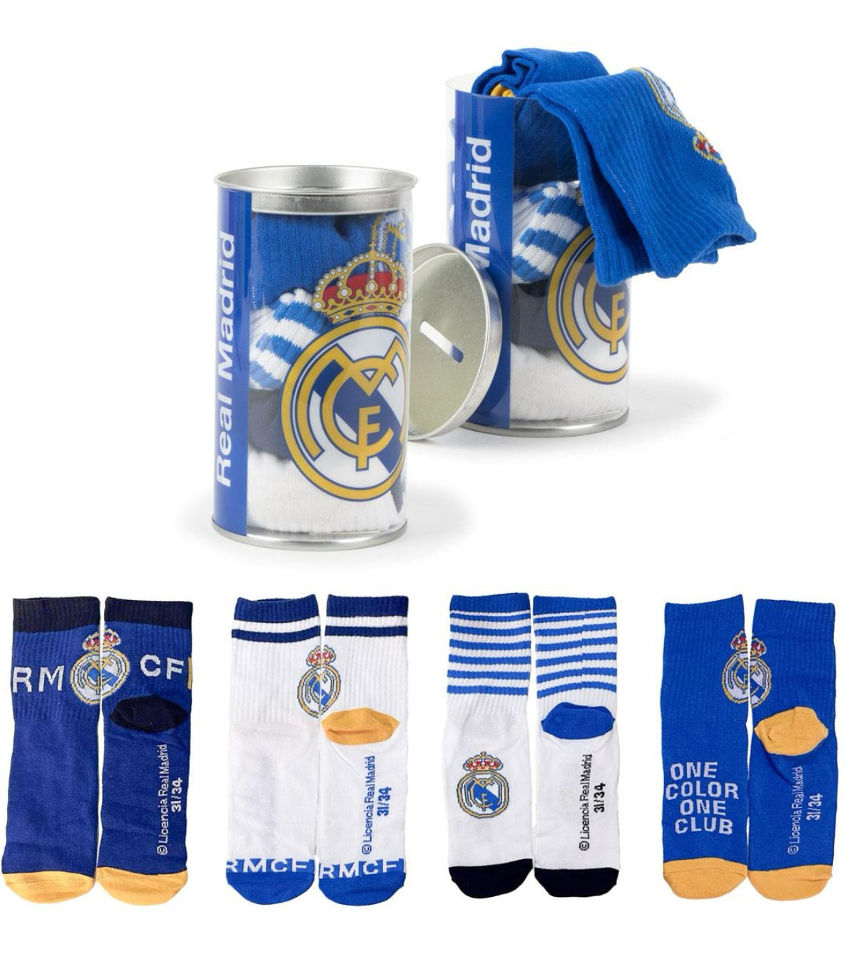 ДЕТСКИ ЧОРАПИ 4 ЧИФТА В БУРКАН 27-38 REAL MADRID Cerda