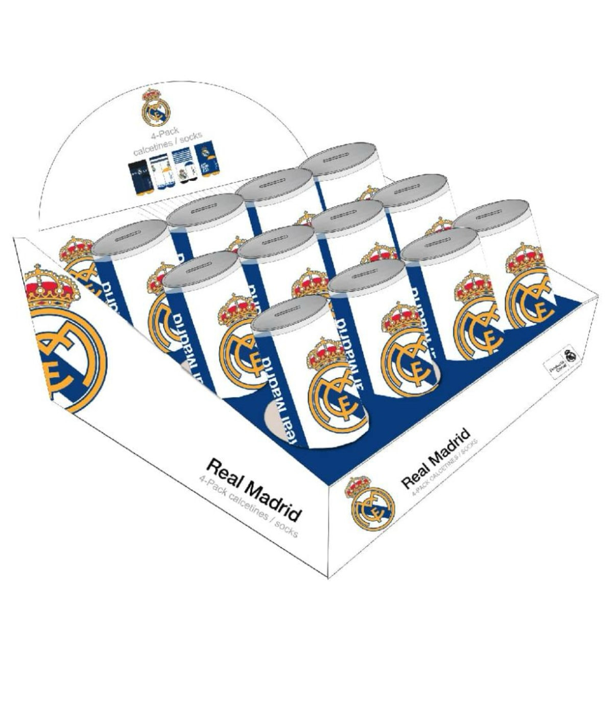 ДЕТСКИ ЧОРАПИ 4 ЧИФТА В БУРКАН 27-38 REAL MADRID Cerda