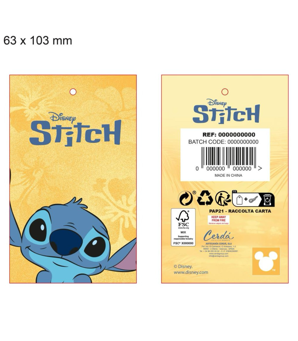 ДЕТСКА ЗИМНА ШАПКА STITCH С УШИ СИНЯ Cerda