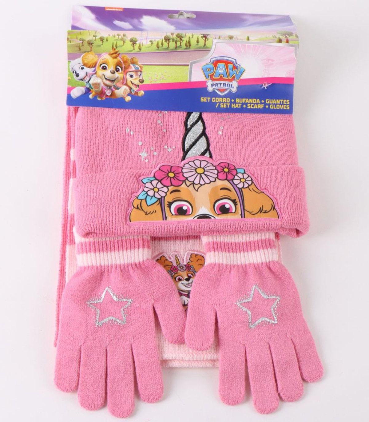 ДЕТСКА ШАПКА С ШАЛ И РЪКАВИЦИ PAW PATROL SKYЕ Cerda