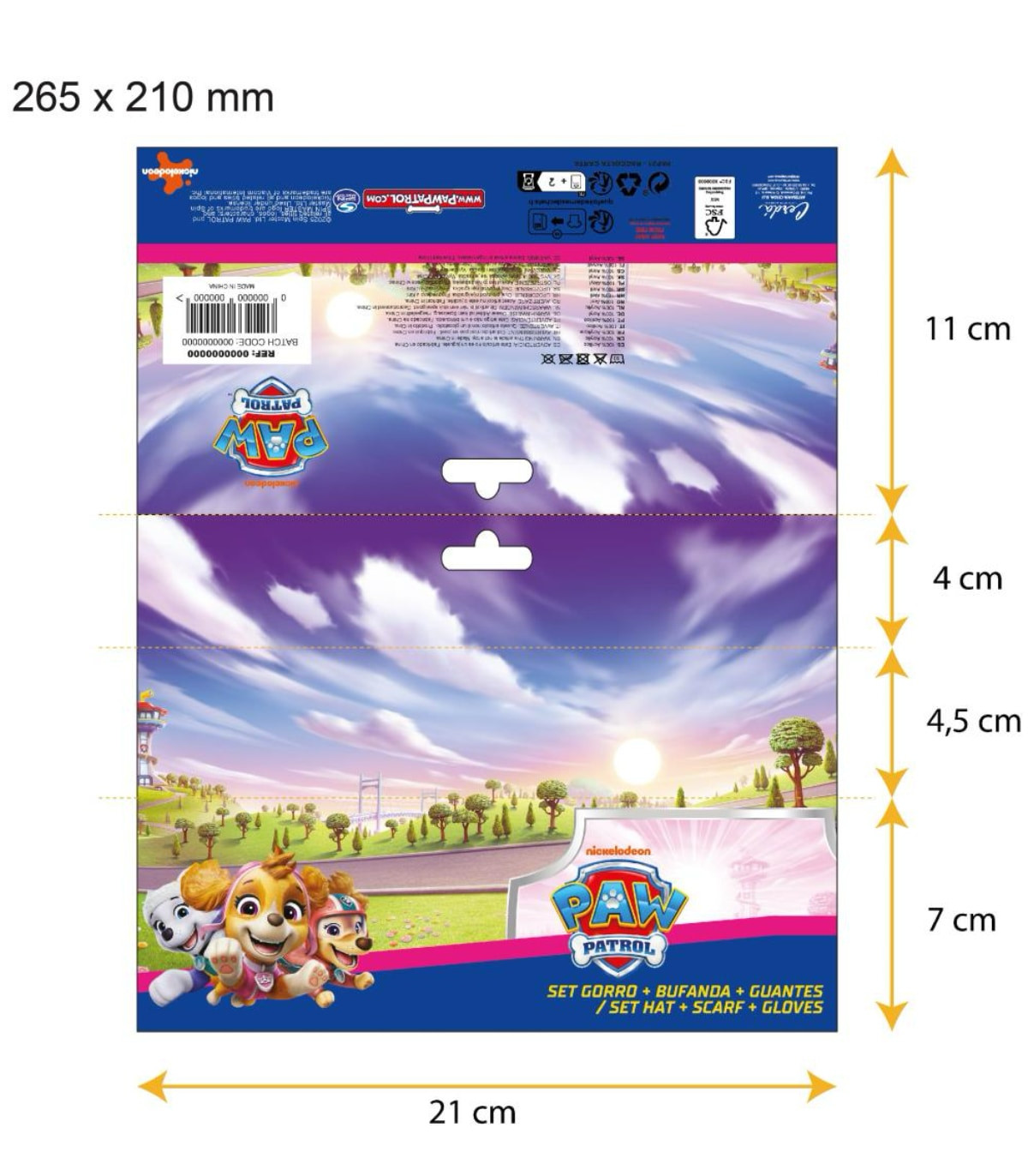ДЕТСКА ШАПКА С ШАЛ И РЪКАВИЦИ PAW PATROL SKYЕ Cerda