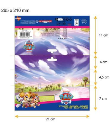 ДЕТСКА ШАПКА С ШАЛ И РЪКАВИЦИ PAW PATROL SKYЕ Cerda